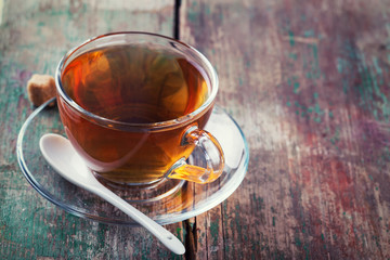Cup of fresh herbal tea