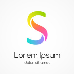 Logo letter S, company vector design template.