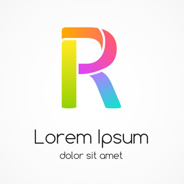 Logo letter R company vector design template.