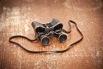 Victory Day on May 9. Military binoculars, retro style