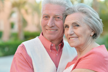 Senior couple resting