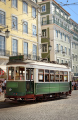 Naklejka na ściany i meble Tram in Lisbon