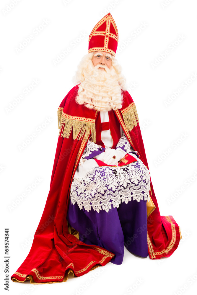 Wall mural Sinterklaas on white background