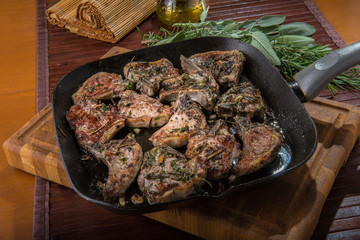 d’agnello alla scottadito cotte sulla piastra