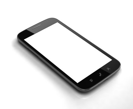 Blank screen custom  smart phone isolated