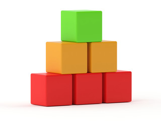 Colorful cubes success chart