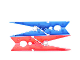 clothespins on a white background
