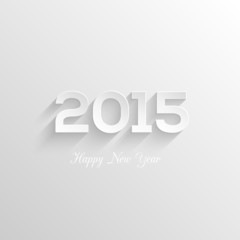 Happy new year 2015 creative greeting card design. Typographical