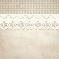 old vintage background with checkered Oktoberfest pattern