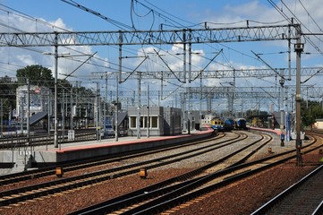 Fototapeta na wymiar Train station in Gdynia, Poland