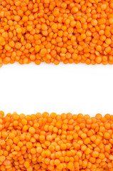 red lentil as background