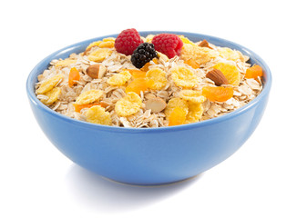 bowl of muesli cereals