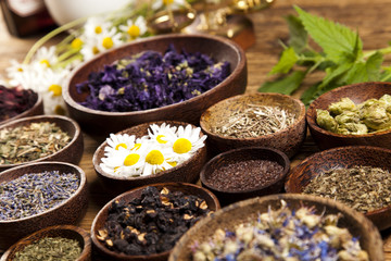 Alternative medicine, dried herbs 