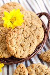 Homemade oatmeal peanut butter cookies