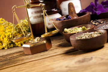 Alternative medicine, dried herbs 