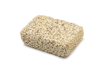 Pumice volcanic stone isolated on white background