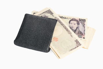 purse with money Japanese yen