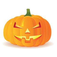 Halloween Pumpkin isolated on white background, vector
