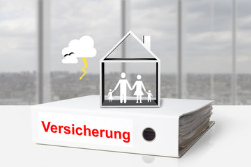 ordner Versicherung Haus Familie Unwetter Schäden