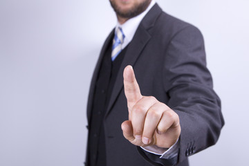 Gesch&auml;ftsmann Zeigefinger