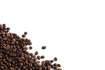 coffee Beans on white background.
