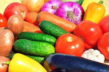 Fresh ripe vegetables