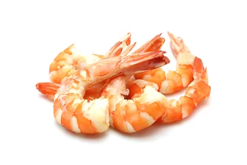 Printed kitchen splashbacks Sea Food shrimp isolated on white background