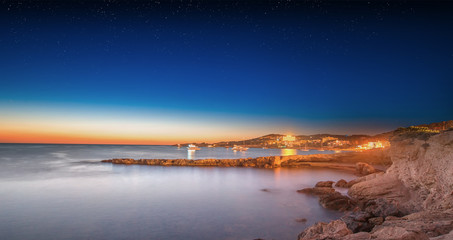 Ibiza island night view