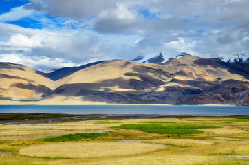 Tso Moriri lake in Indian Himalayas