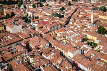 Fototapeta na wymiar Cremona aerial view, Italy