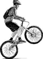 Obraz premium extremal cyclist