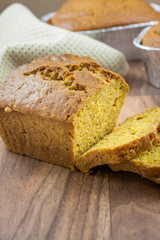 Pumpkin Bread on a countertop.