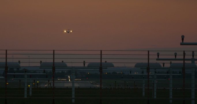 4K, Airport Nuremberg, Germany, Planes taking off and landing