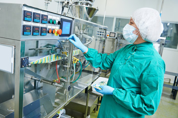 pharmaceutical factory worker