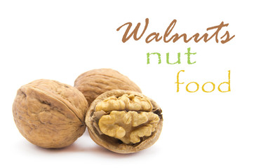 Dried walnut close up