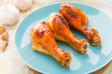 Roasted chicken legs