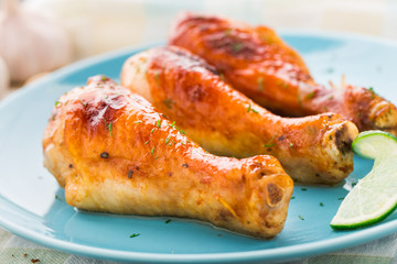 Roasted chicken legs