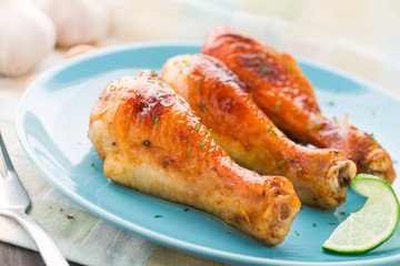 Roasted chicken legs