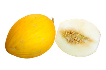 Yellow melon cut