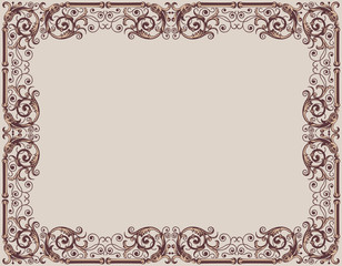 frame in ancient style