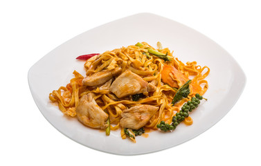 Fried noodles with pork