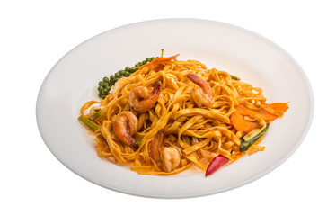 Fried noodles with shrimps