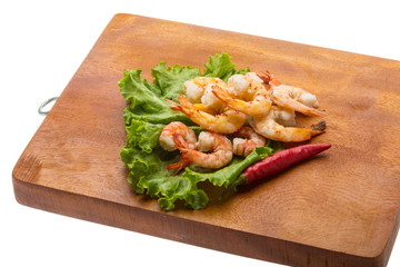 Unshelled king prawn