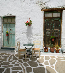 Fototapeta na wymiar Café à Naxos