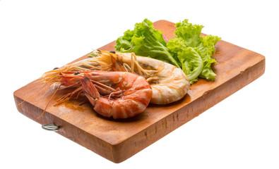 Boiled king prawns