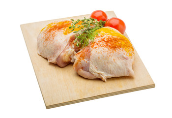 Raw chicken thigh