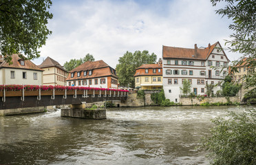 Obraz premium Bamberg - Altstadt und Regnitz
