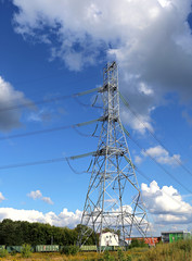 Mast electrical power line