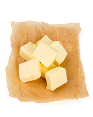 fresh butter on pergament paper