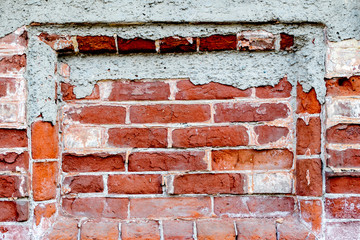 Frame for text of old brick wall texture